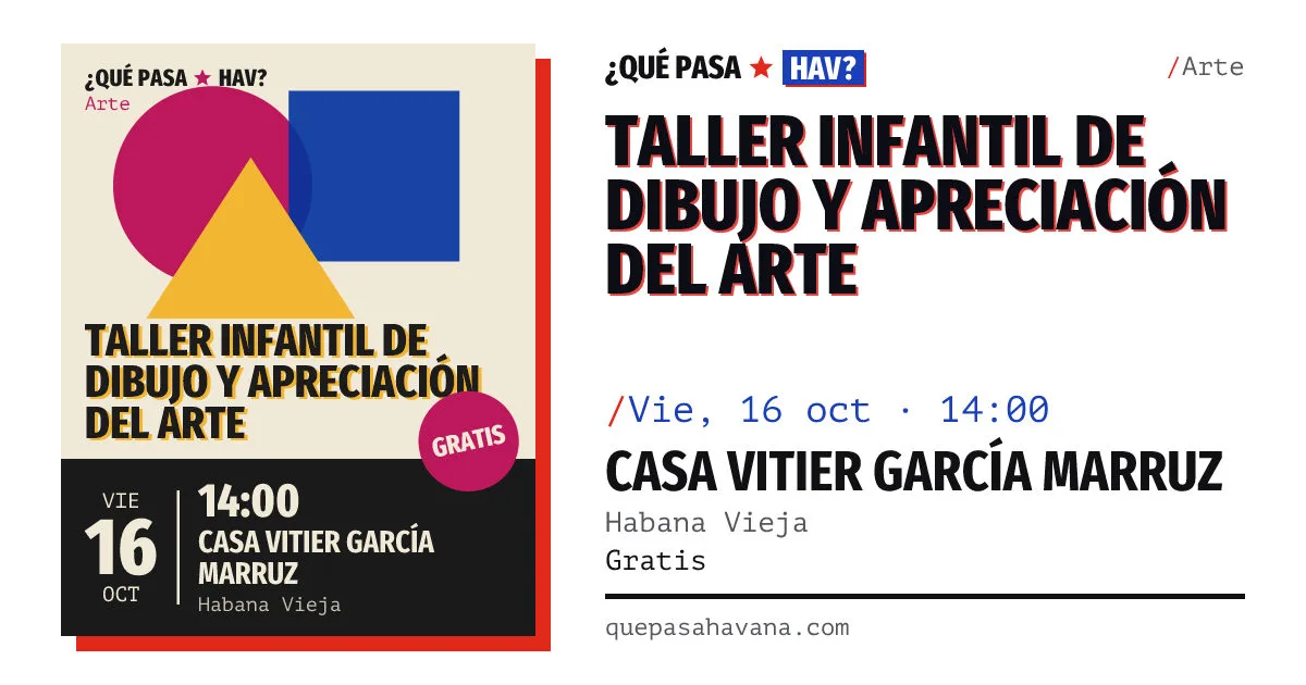 Taller infantil de Dibujo y apreciación del arte