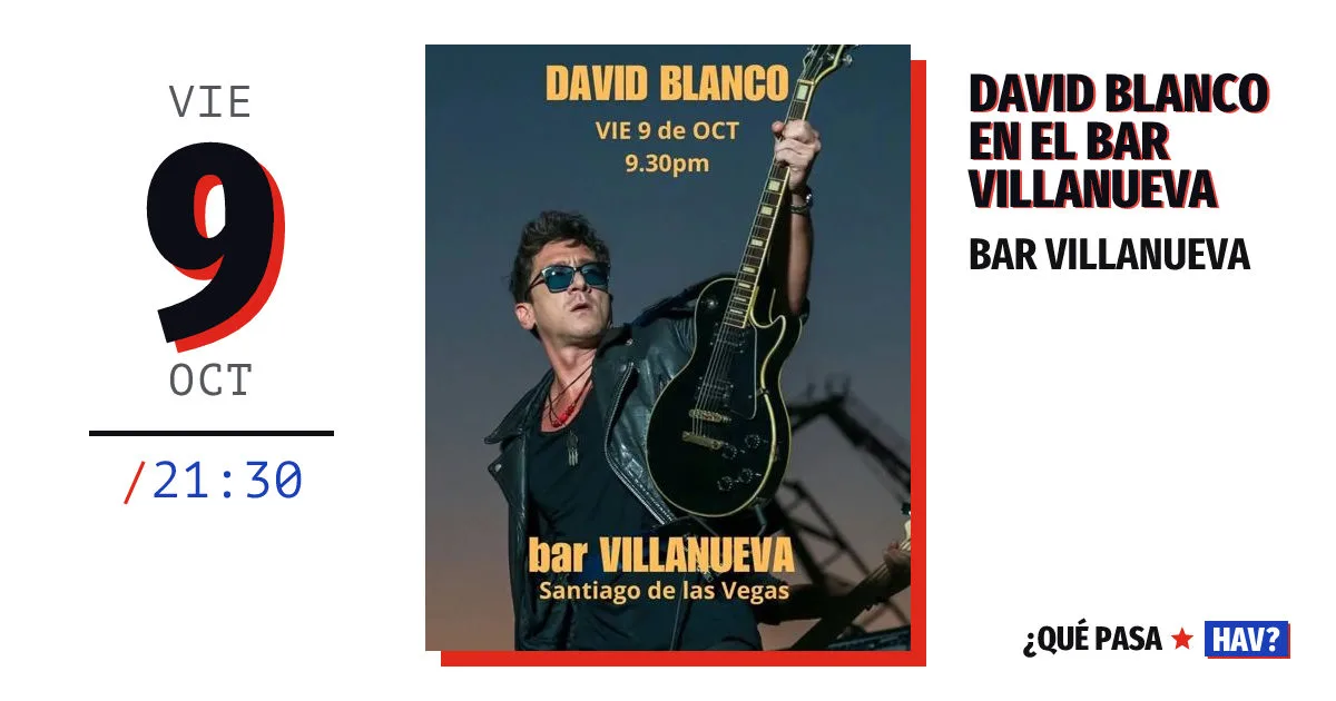 David Blanco en el Bar Villanueva