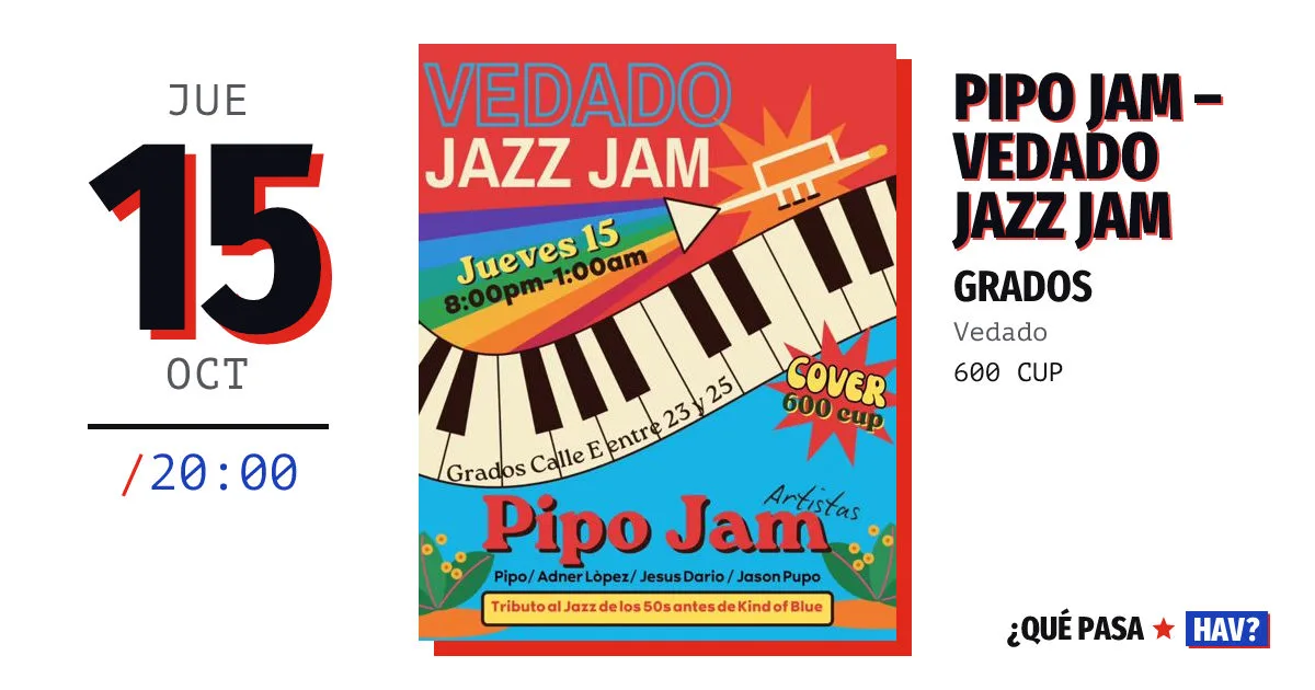 Pipo Jam – Vedado Jazz Jam
