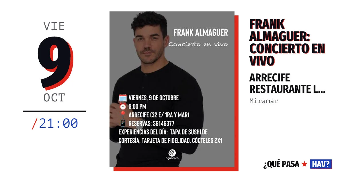 Frank Almaguer: Concierto en vivo